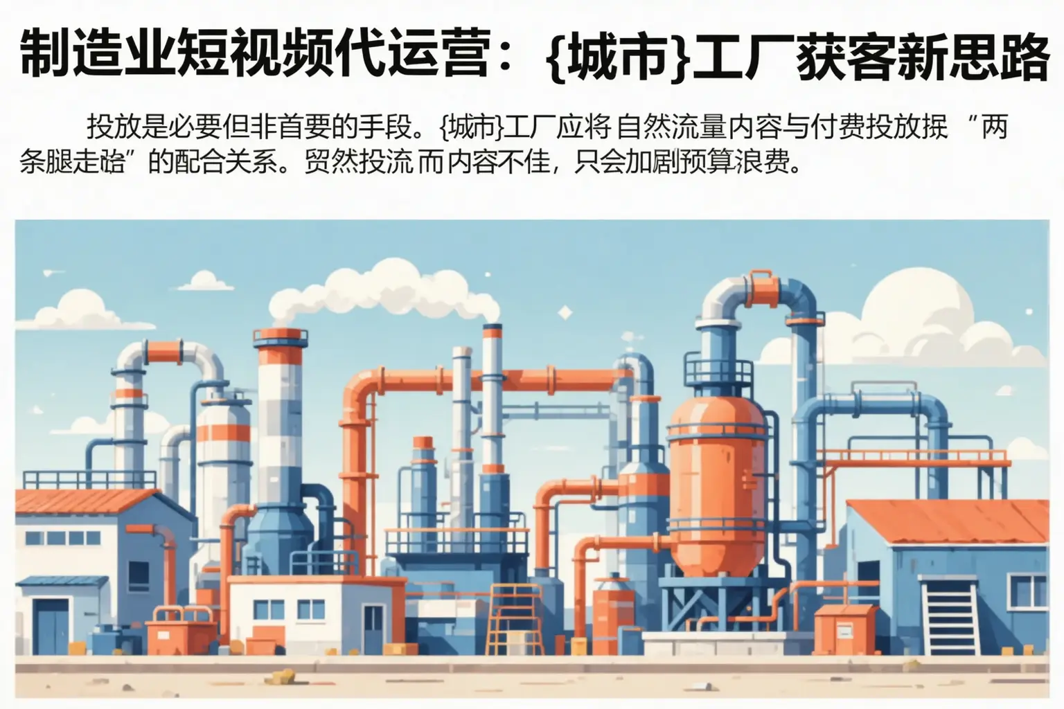 制造业短视频代运营：民和工厂获客新思路